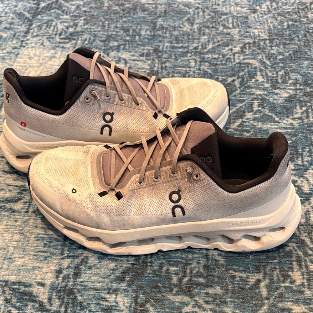 On Running Black and White Athletic Shoes